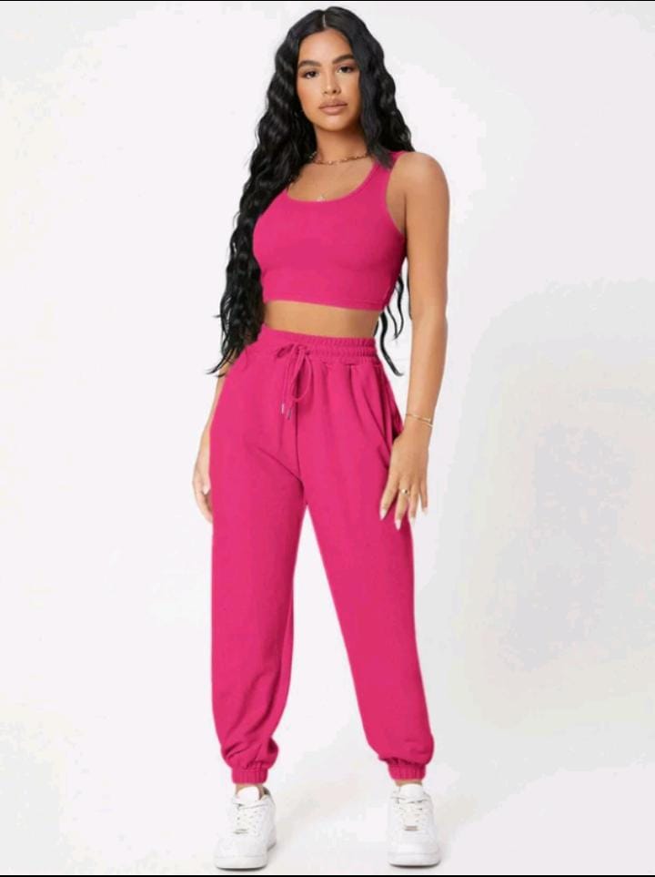 Conjunto Feminino Varias Cores Calça e Blusinha em Tecido Exclusivo Premium