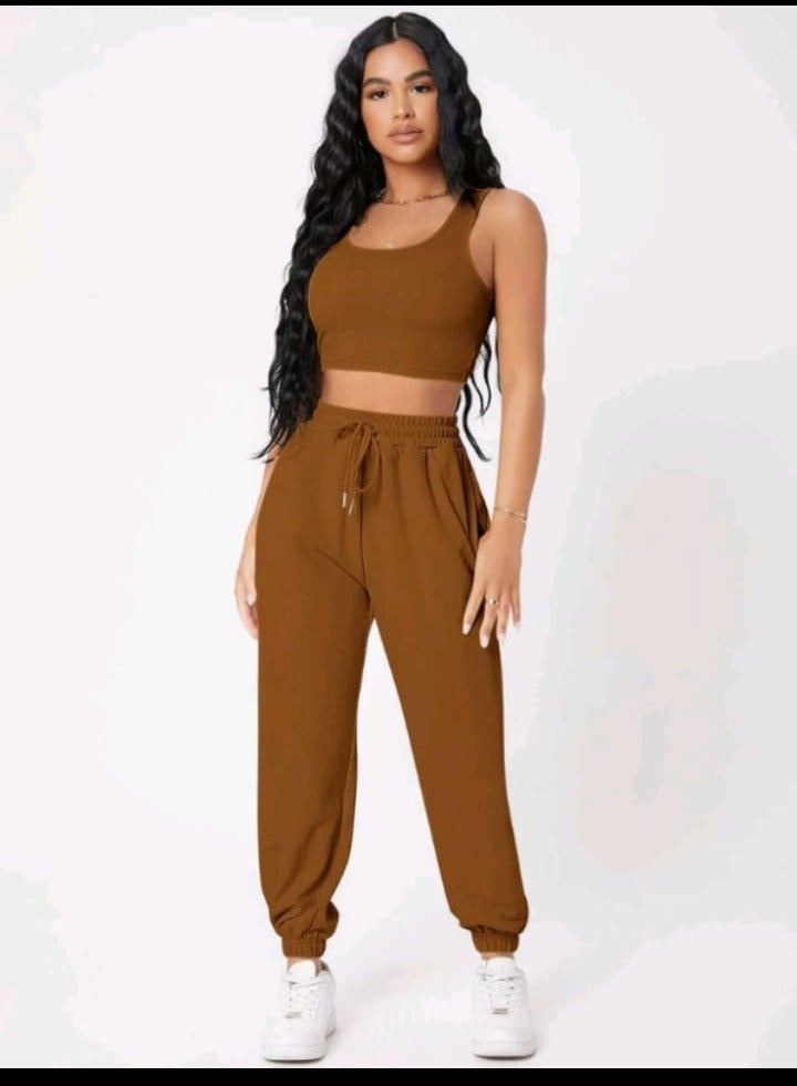 Conjunto Feminino Varias Cores Calça e Blusinha em Tecido Exclusivo Premium