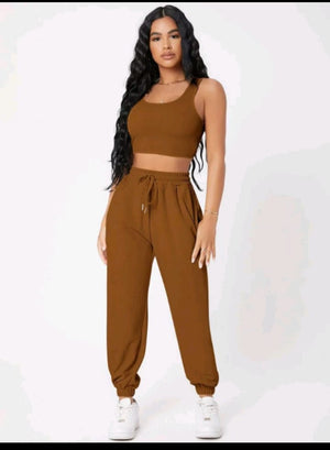Conjunto Feminino Varias Cores Calça e Blusinha em Tecido Exclusivo Premium